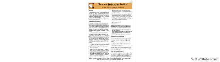 How can you fix performance problems if you don't know the cause?