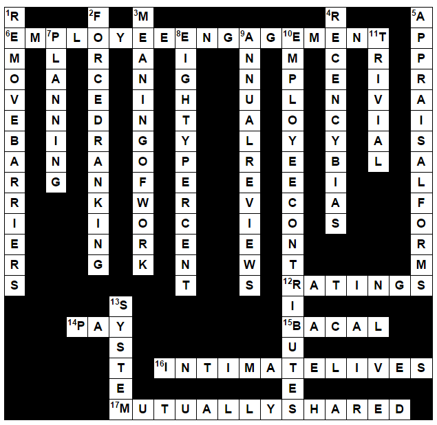 solution for performance management crossword puzzle