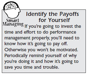 Identify Performance Management Payoffs For Yourself