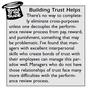 Trust building works to overcome many employee review barriers